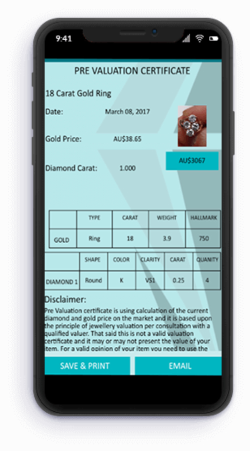 Diamond Price Valuation Tool through Apps & Website screenshot 1