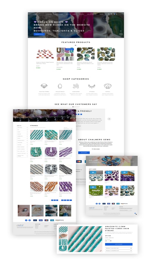 eCommerce website for GemStones screenshot 1