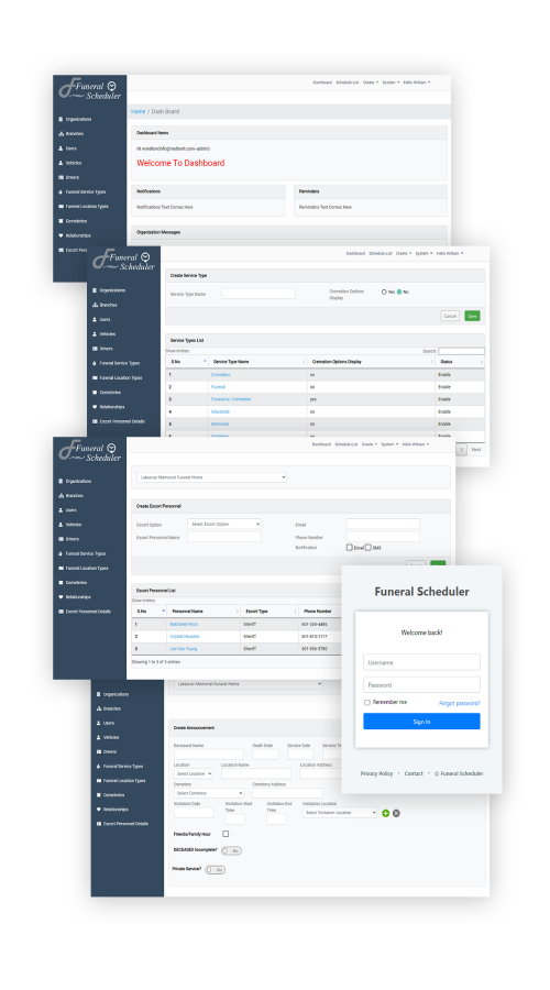 A Web-based Scheduling Software For Funeral Houses screenshot 1