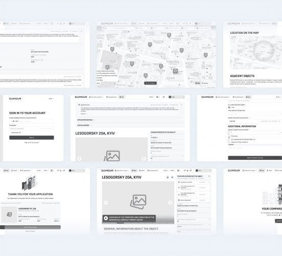 Development of a personal account for a company DOMOVA in the real estate industry screenshot 5