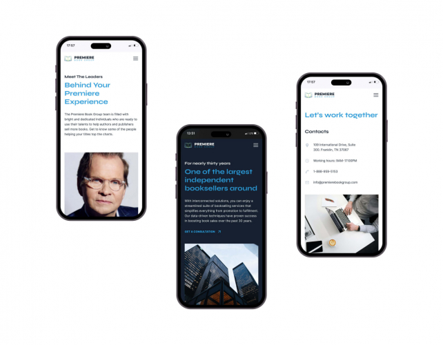 Premier Book Group: new design for online bookstore screenshot 2