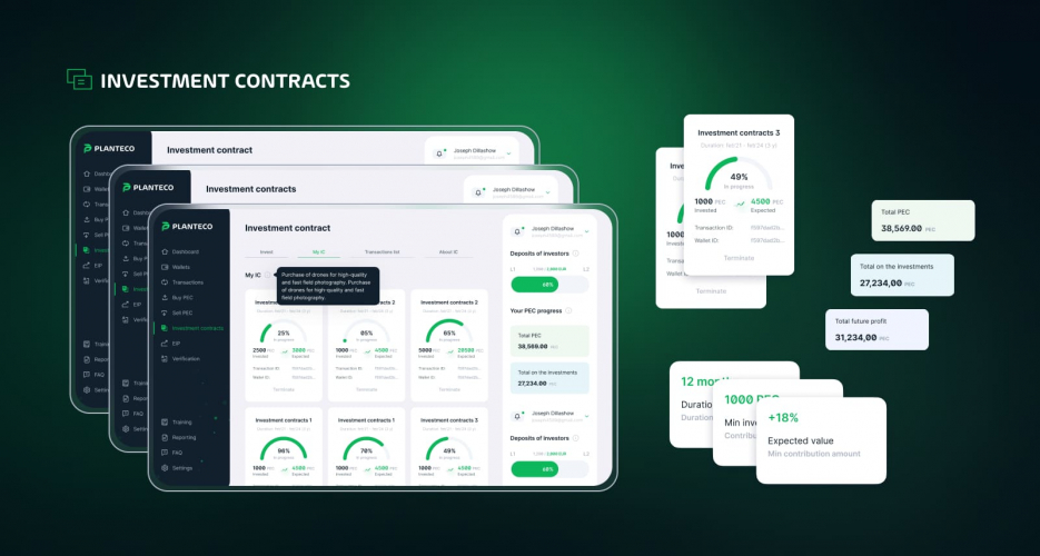 Planteco |  Design and Front-end dev of investment platform screenshot 2