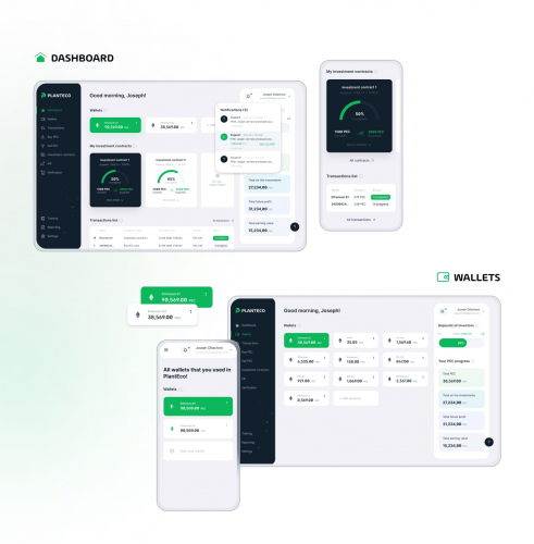 Planteco |  Design and Front-end dev of investment platform screenshot 1