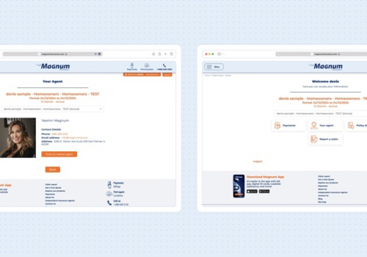 Magnum Insurance Website & User Cabinet screenshot 1