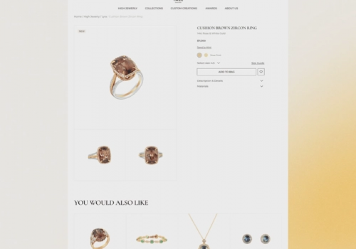 Luxury eCommerce Website for Yael Designs screenshot 1
