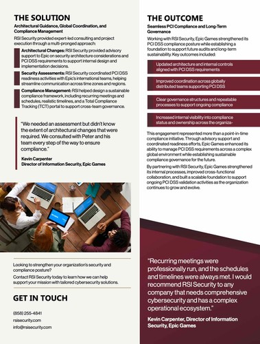 PCI DSS Compliance & Global Security Program for Epic Games screenshot 2