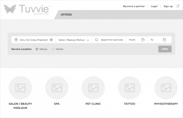 Tuvvie - Salon, Spa and Wellness Appointment Booking App screenshot 1