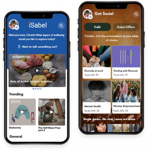 iSabel - Corporate Employees Wellness Management App Development screenshot 1