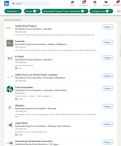 Leads List for Renewables Sector in Europe screenshot 2