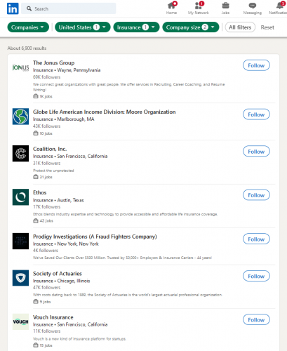 Email list building for Finance and Insurance Companies in the USA screenshot 2