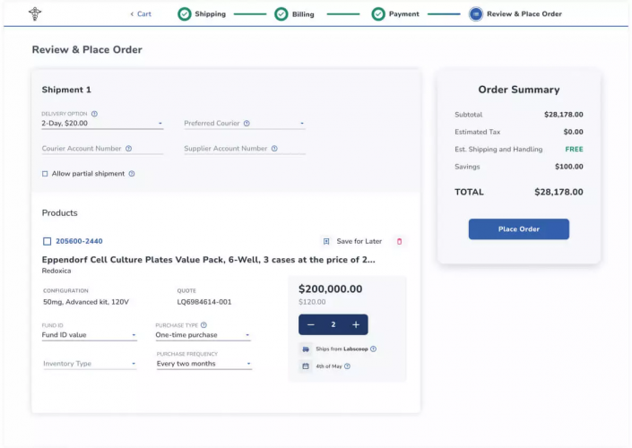 Redesign and development for a vast laboratory equipment marketplace screenshot 1