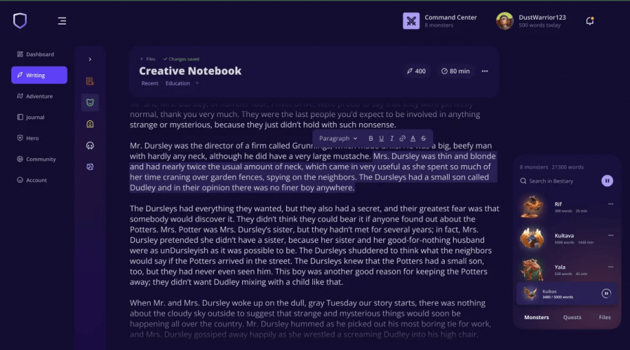 Redesign of an engaging writing game in close collaboration with users screenshot 2