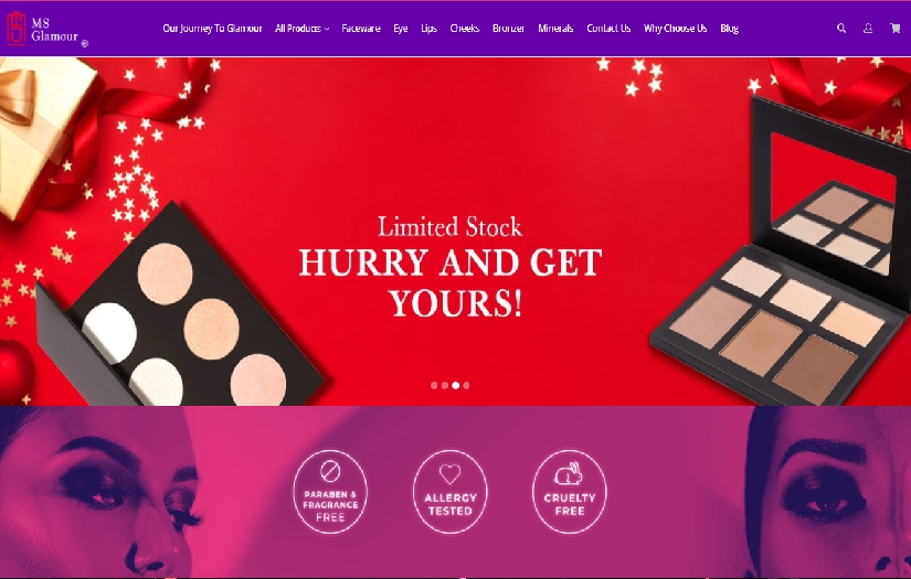 Website Development & Marketing- MS Glamour screenshot 1