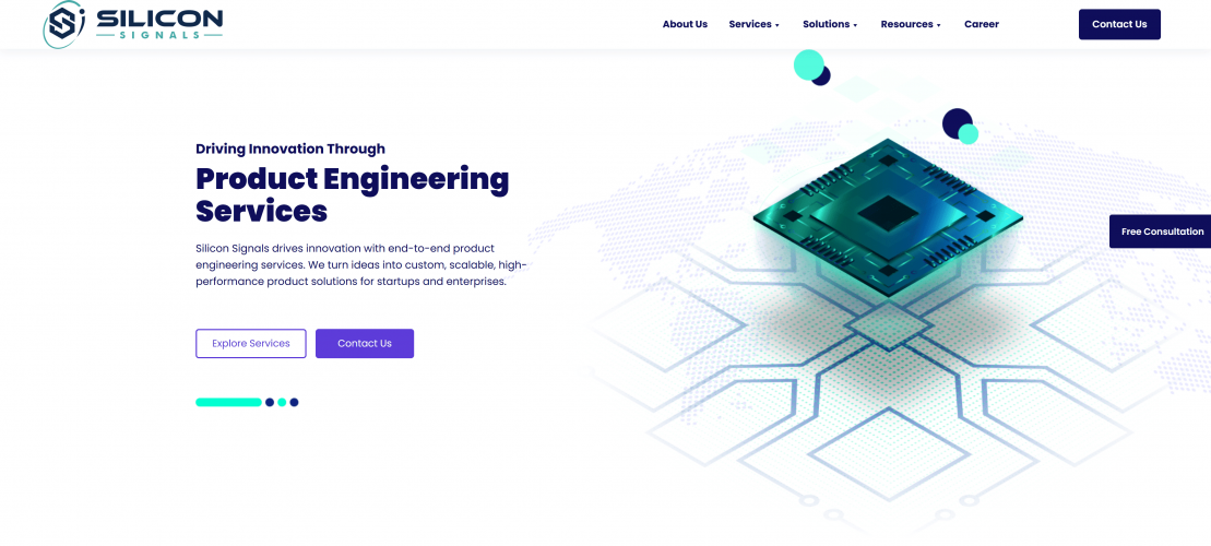 Silicon Signals – Modern WordPress Website for a Growing Tech Company screenshot 1