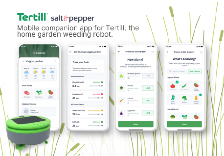 Tertill: Mobile app for smart home gardening robot screenshot 1