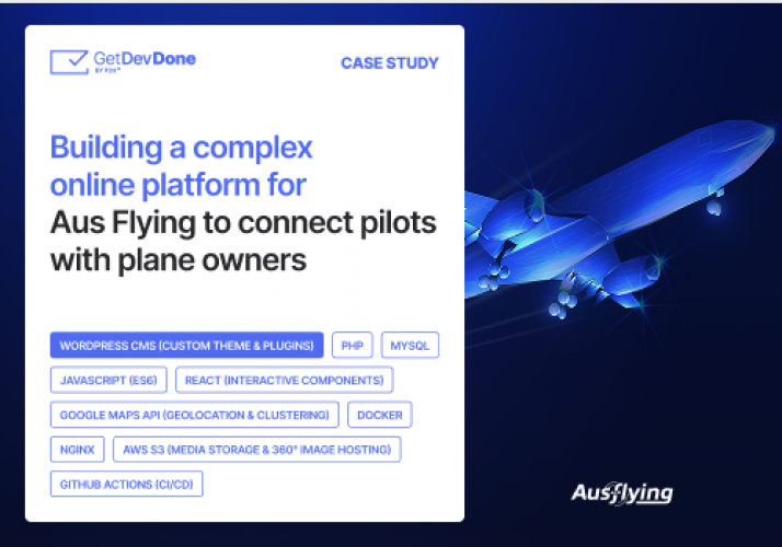 Building a Complex Online Platform for Aus Flying screenshot 1