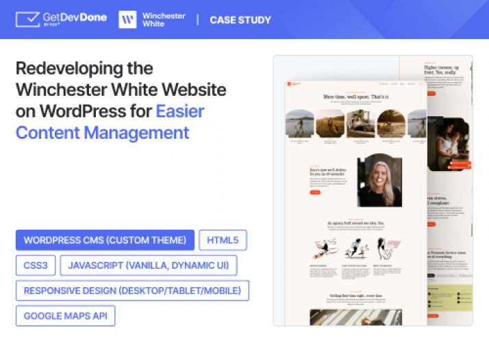 Redeveloping the website on WordPress screenshot 1