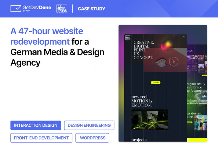 GDC Media & Design website update screenshot 1