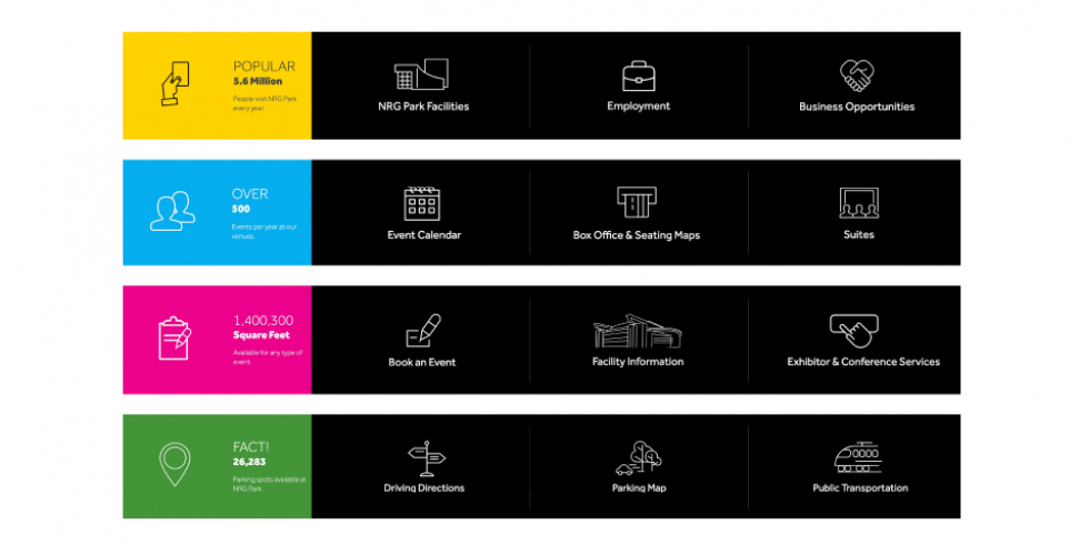 Web Design for NRG Park screenshot 2