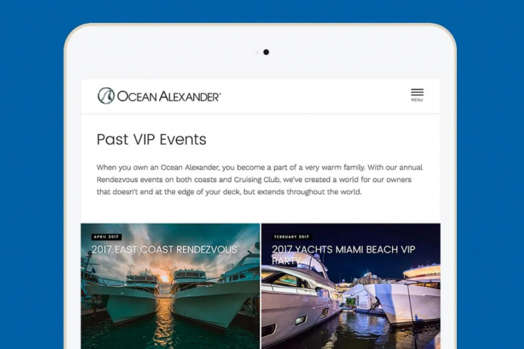 Web design for Oceanalexander screenshot 5