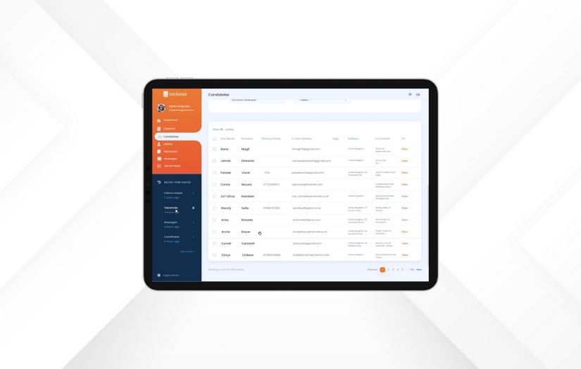 Talbase Recruitment Software screenshot 1