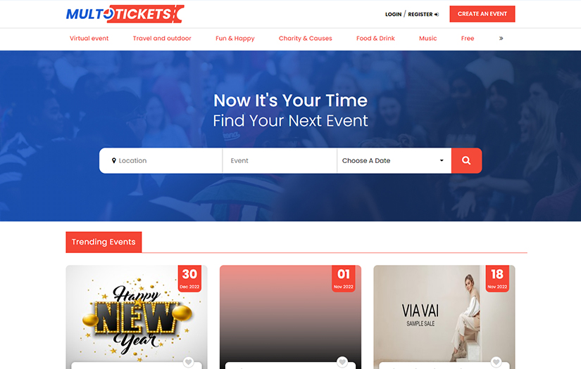 Multo Ticket- An easy to navigate event booking app screenshot 1