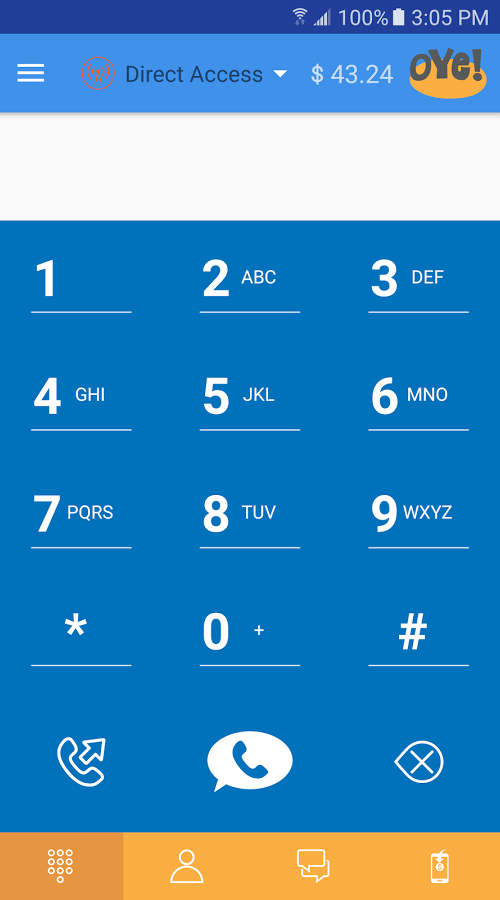 Oye dialer screenshot 2