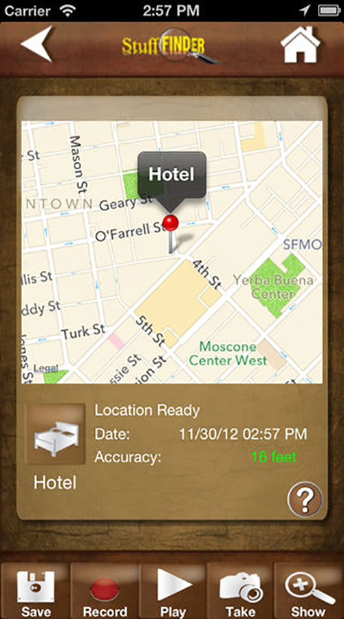 My stuff finder screenshot 2