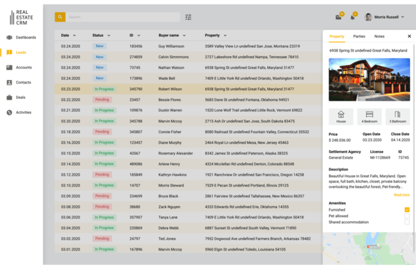 Advanced Custom CRM Software For Real Estate Business screenshot 3