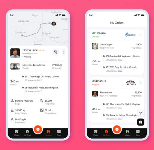 Online Logistics Platform for Carriers and Shippers screenshot 1