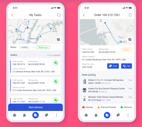 Delivery Management System screenshot 1