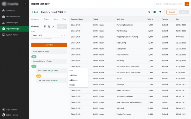 UI/UX Modernization for a Construction Management Web App screenshot 1