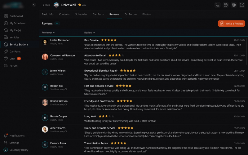 Scalable Web Platform for Car Owners screenshot 3
