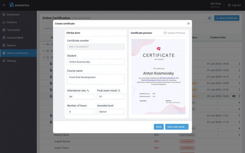 Examarius IT Training & Certification System screenshot 1