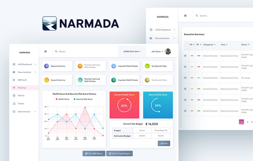 Narmada Dashboard screenshot 2