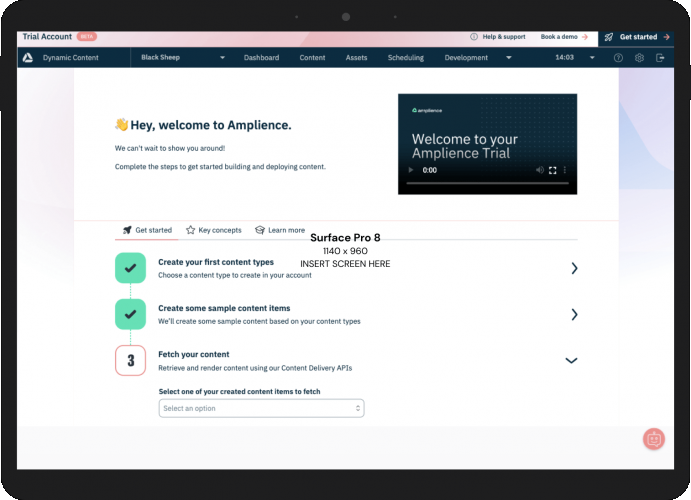 Amplience Get Started Guide - Interactive Next.js Guide for a Headless CMS screenshot 1