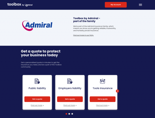 Toolbox by Admiral - Unifying UX for Leading Insurance Company with Next.js MVP screenshot 2