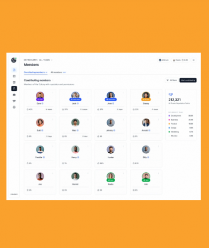 Colony - UX and UI Overhaul of Blockchain’s App with React. screenshot 3