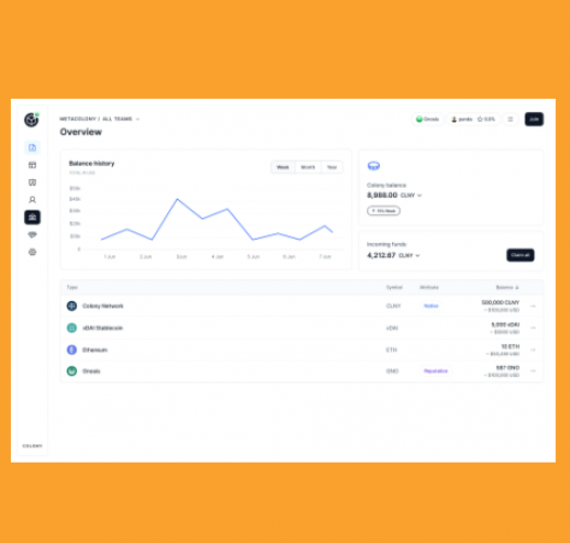 Colony - UX and UI Overhaul of Blockchain’s App with React. screenshot 4