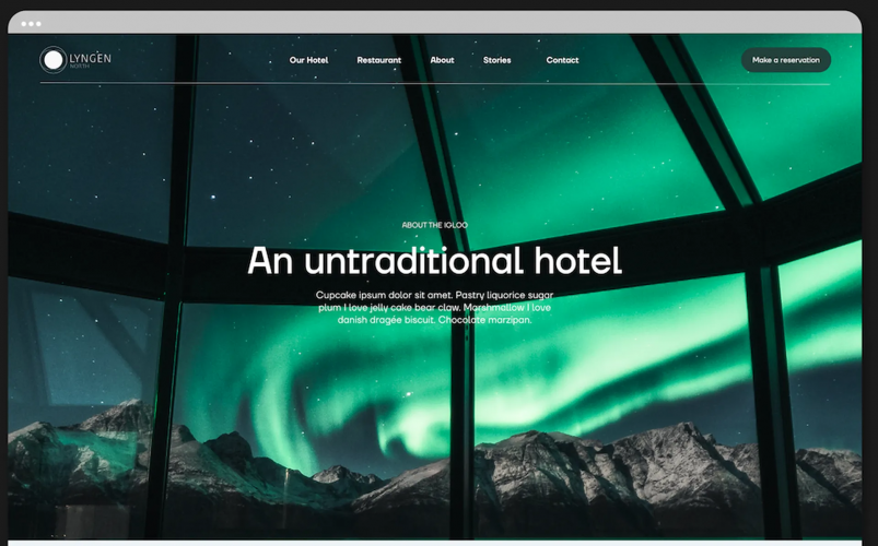 Lyngen North - Replatforming Luxury Arctic Hotel Website from Wordpress to Sanity screenshot 1