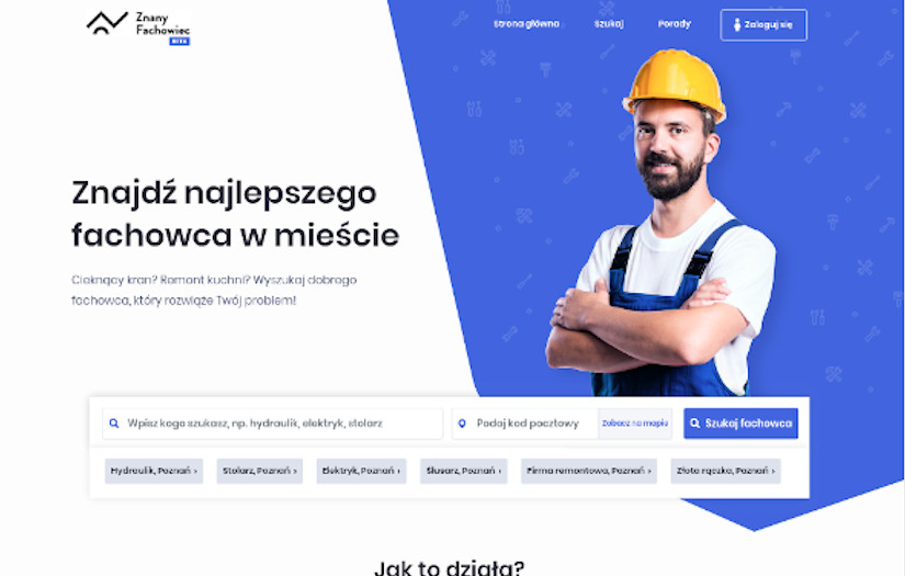 ZnanyFachowiec Web Application screenshot 1