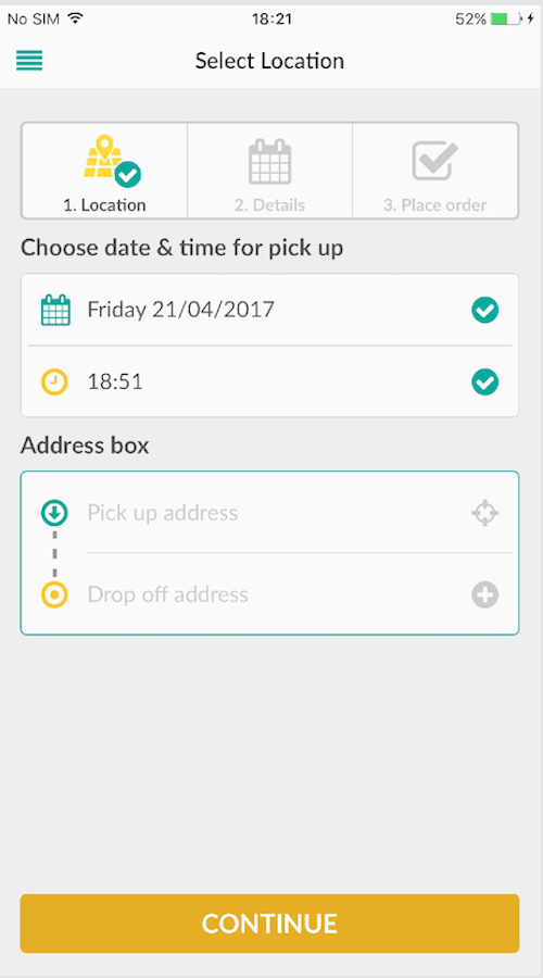 Van Taxi - An Uber-liked Mobile App screenshot 1