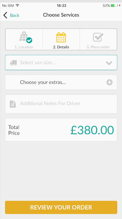 Van Taxi - An Uber-liked Mobile App screenshot 2
