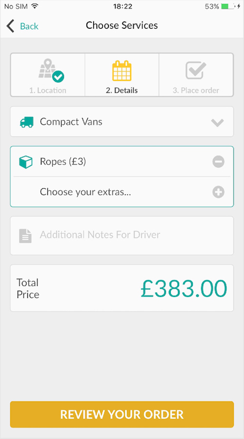 Van Taxi - An Uber-liked Mobile App screenshot 3