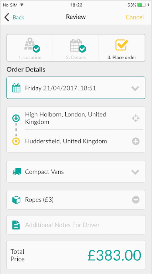 Van Taxi - An Uber-liked Mobile App screenshot 4
