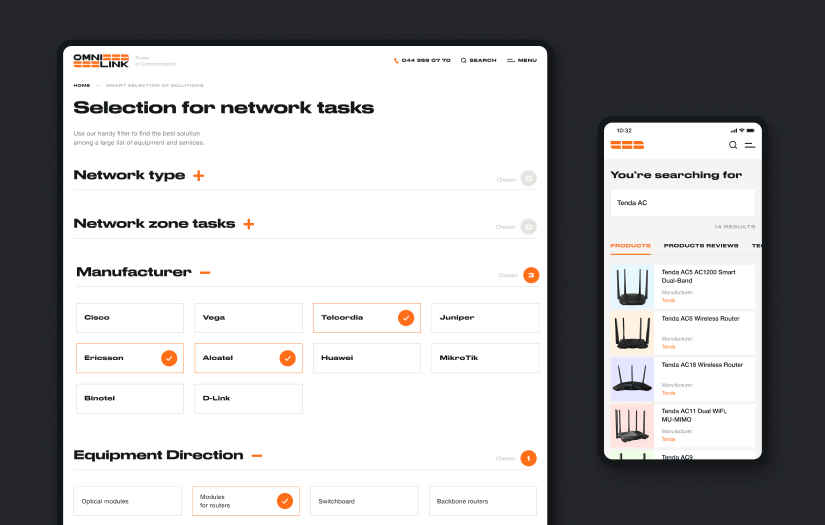 Omnilink – design and development, logo redesign and creation of an brand identity screenshot 4
