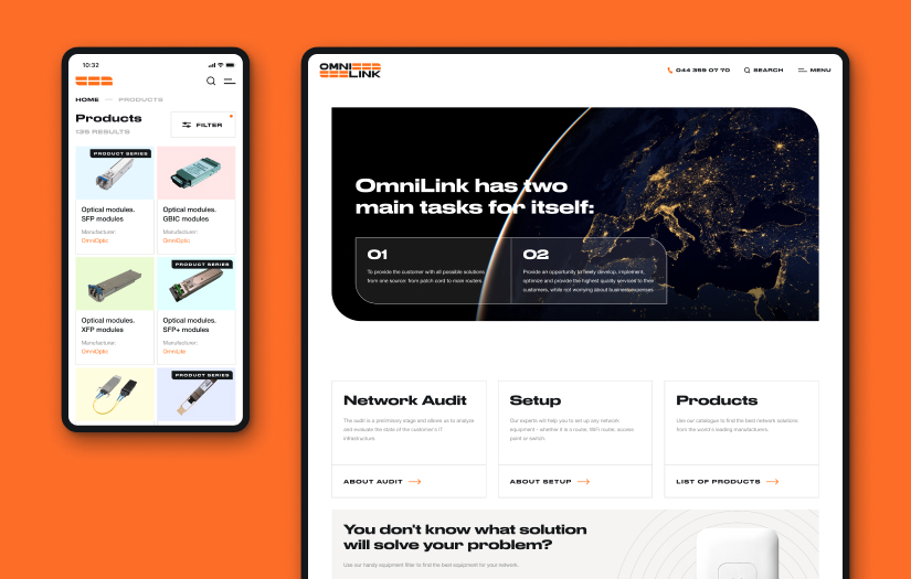 Omnilink – design and development, logo redesign and creation of an brand identity screenshot 5