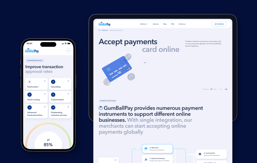 GumBallPay – Redesign and development of fintech corporate website screenshot 5