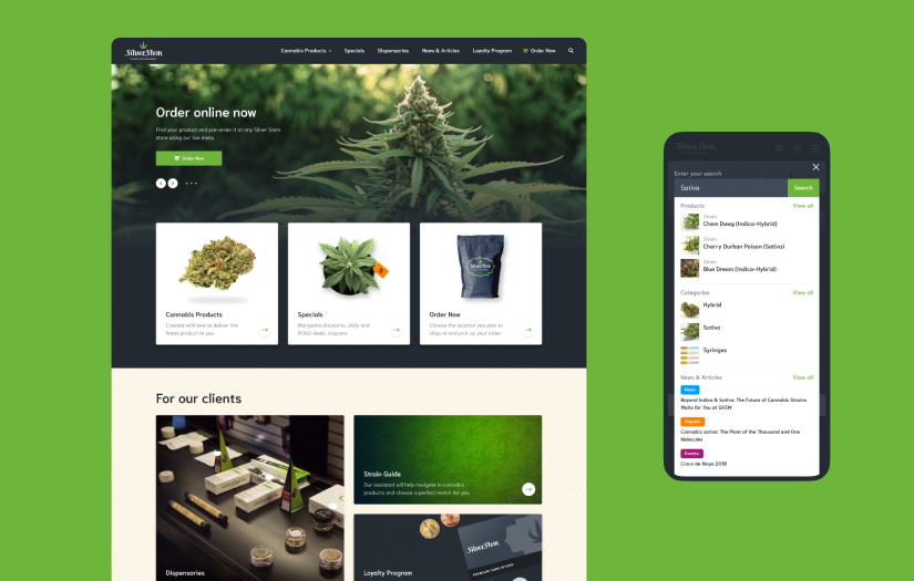 SilverStem – UX/UI design for online store of medical cannabis in the USA screenshot 2