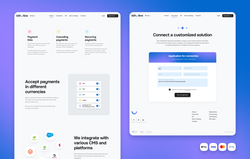 Bill_line – personal account redesign, website development and brand identity design screenshot 4